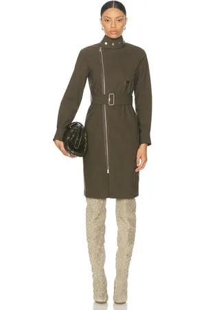 Burberry Zip Up Mini Dress in Olive