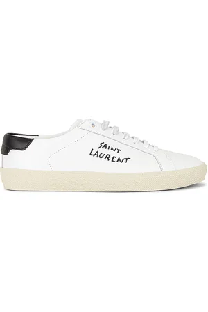 Saint Laurent Court Classic Signature Sneakers in White