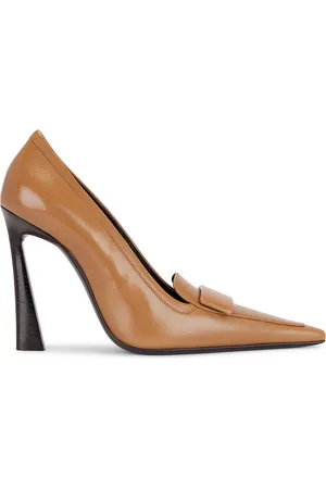 Saint Laurent Stone Pump in Brown