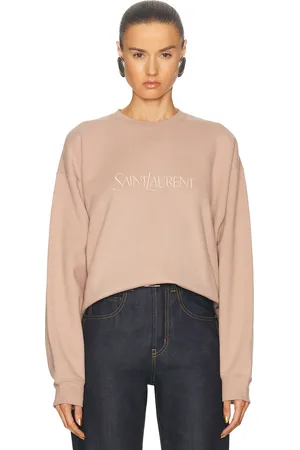 Saint Laurent Crewneck Sweatshirt in Nude
