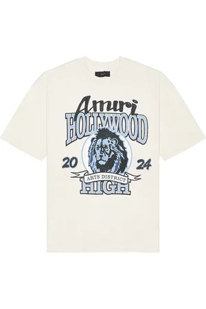 AMIRI High Lion Skater Tee in Ivory