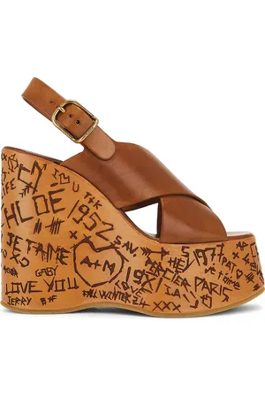 Chloé Maxime Wedge Sandal in Brown