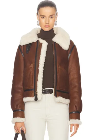 Ralph Lauren Shearling Aviator Jacket in Brown