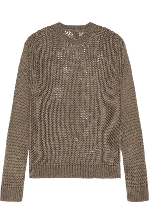 Rick Owens Round Neck Sweater in Taupe