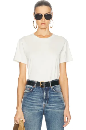 Saint Laurent Short Sleeve T-shirt in White