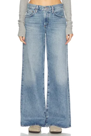 AGOLDE Clara Low Rise Baggy Flare in Denim-Medium