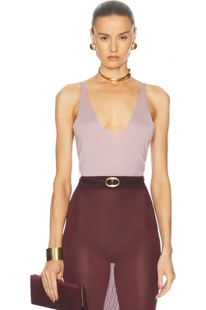 Saint Laurent Cashmere Tank Top in Mauve