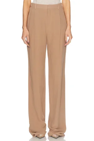 Saint Laurent Bootcut Trouser in Taupe