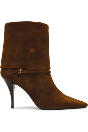 Saint Laurent Ricky Boot in Brown