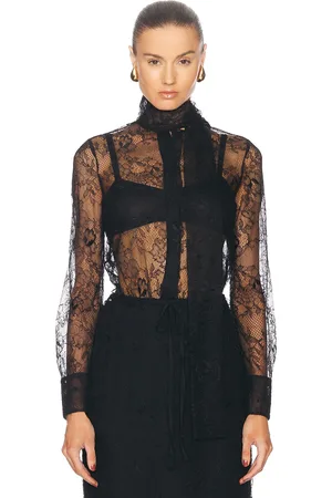VALENTINO Lace Shirt in Black