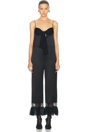 Saint Laurent Flare Leg Jumpsuit in Black