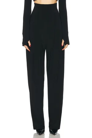 Norma Kamali High Waisted Tailored Pleat Pant in