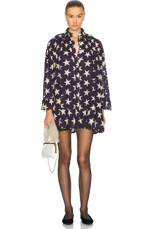 BODE Starry Dress in Blue