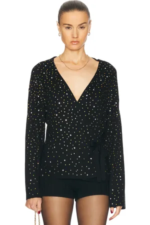 BODE Embellished Oak Wrap Cardigan in
