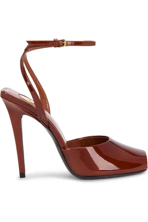 Saint Laurent Orhand Peep Toe Pump in Brick