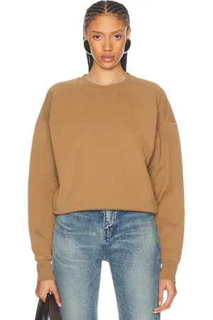 Saint Laurent Crewneck Sweatshirt in Tan