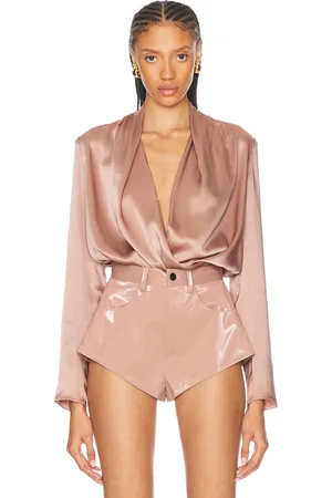 LAPOINTE Satin Wrap Top in