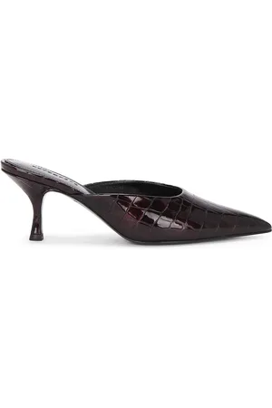 Retrofete Bonnie Leather Mule in Burgundy
