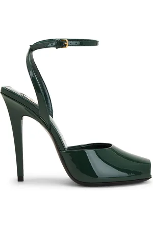 Saint Laurent Orhand Peep Toe Pump in Green