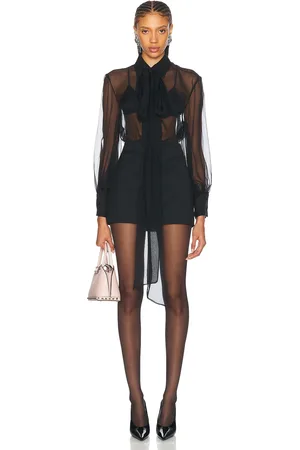 VALENTINO Chiffon Top in Black