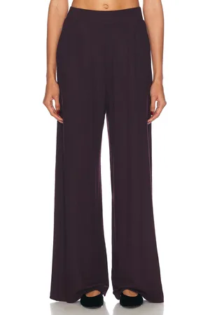 Leset Lauren Pleated Pocket Pant in Purple