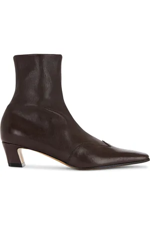 Khaite Nevada Ankle Stretch 40 Boot in Brown