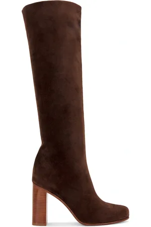 Khaite Willow Suede Knee High 90 Boot in Brown
