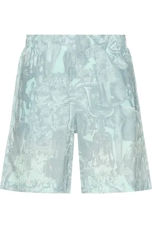 Givenchy Logo Embroidery Swim Shorts in Light Grey