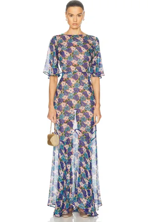 BODE Daisy Fair Gown in Blue