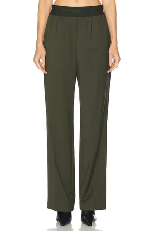 Helmut Lang High Waisted Trouser in Green