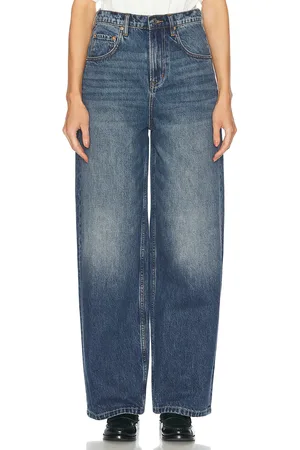 GRLFRND Enya Drop Rise Jeans in Denim-Dark