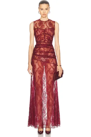 AKNVAS For FWRD Lina Dress in Burgundy
