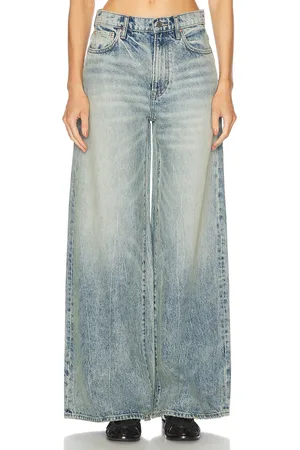 GRLFRND Luna Mid Rise Baggy in Denim-Medium