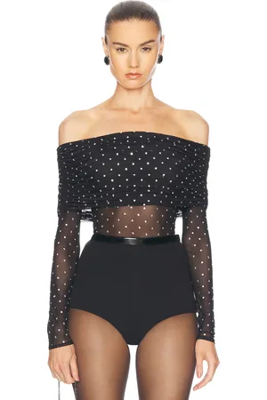Retrofete Oriana Mesh Top in Black