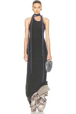 Y / PROJECT Multi Scarf Tank Long Dress in Grey