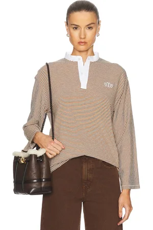 BODE Newton Stripe Polo in Brown