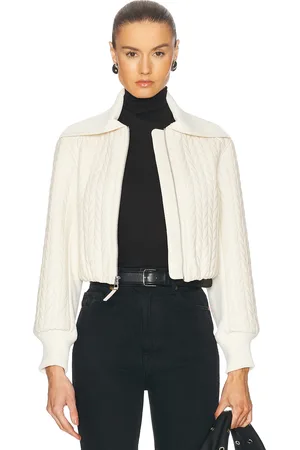 Simkhai Palmer Quilted Cropped Jacket in Cream