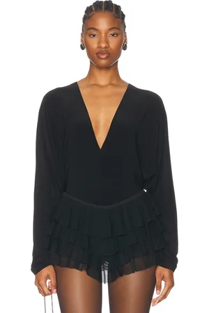Norma Kamali Dolman V Neck Bodysuit in
