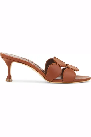 Manolo Blahnik Haribalmu 50 Sandal in Brown