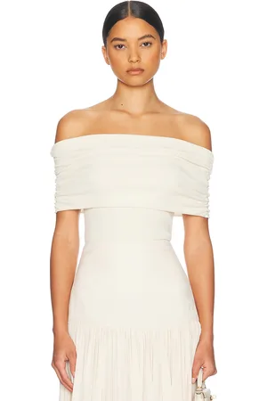 Helsa Makenzie Off Shoulder Sweater in Cream