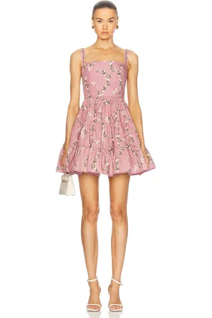 Agua by Agua Bendita Lima Wisteria Mini Dress in Pink