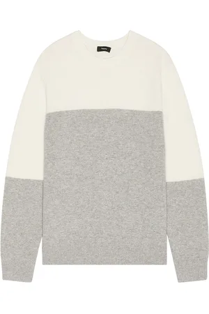 THEORY Hilles Crewneck Sweater in Cream