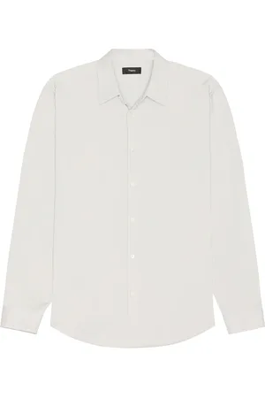 THEORY Sylvain Long Sleeve Shirt in White