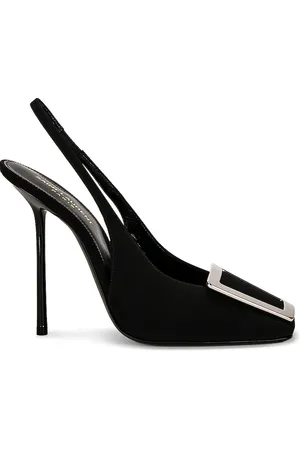 Saint Laurent Pablo Slingback Heels in Black