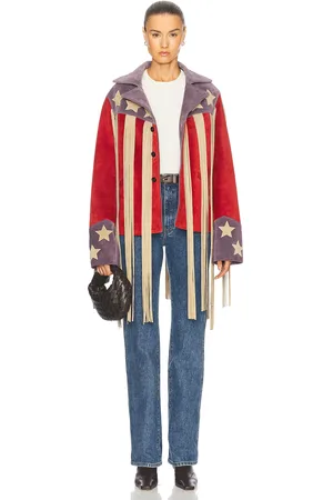 BODE Flag Fringe Jacket in Red