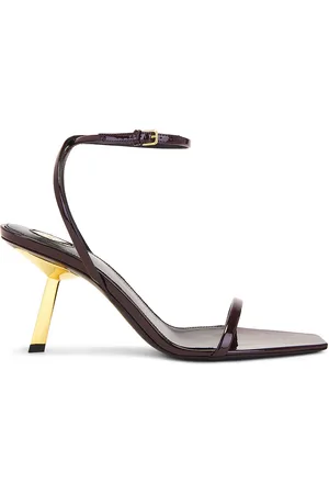 Saint Laurent Lee Sandal in Brown