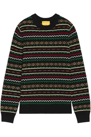 Guest In Residence Lodge Crew Neck Sweater in Cashmere Blend in Black