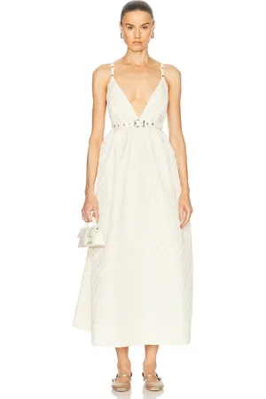 Ganni Sleeveless Dress in Beige