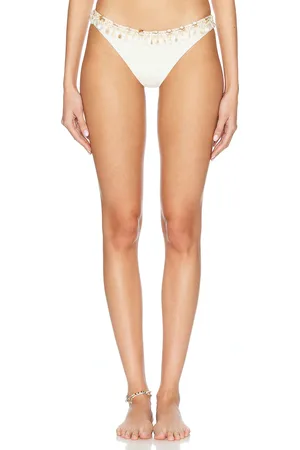 PATBO X Camila Coelho Jersey Sands Buzios Bikini Bottom in White