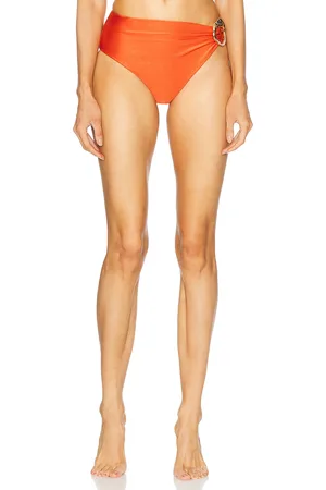 PATBO Jersey Sands Metallic Stone Bikini Bottom in Orange
